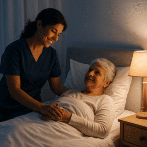 Servicio de cuidadoras nocturnas a domicilio para personas mayores en Málaga.