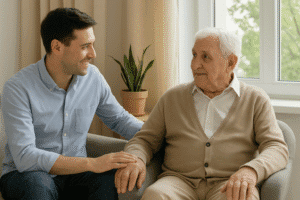 Servicio de cuidados temporales a domicilio para personas mayores en Málaga.