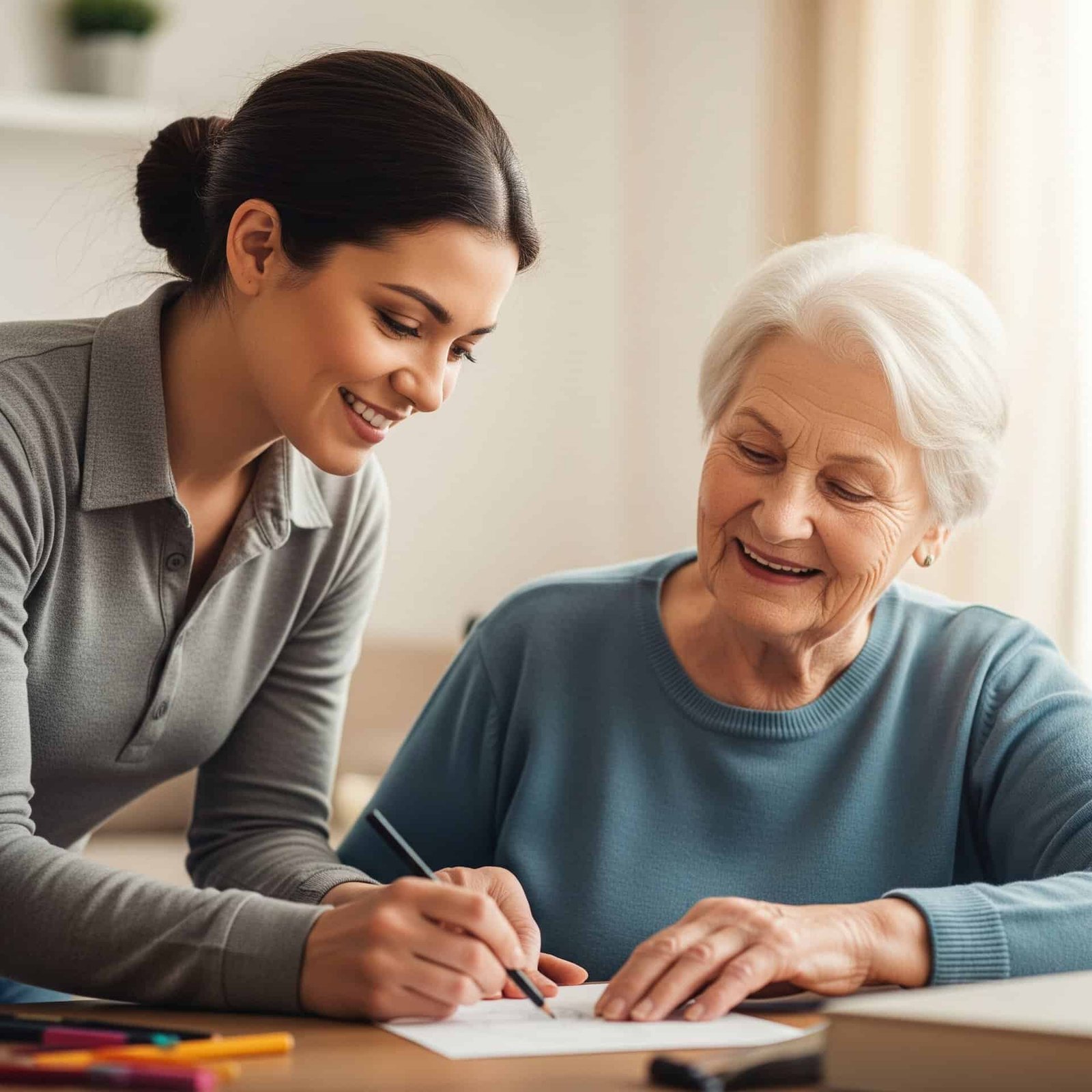 Servicio de estimulación cognitiva a domicilio para personas mayores en Málaga.