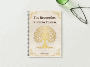 Cuaderno de recuerdos "Tus Recuerdos, Nuestro Tesoro" — herramienta de reminiscencia para personas mayores en Málaga (ActivaCare).