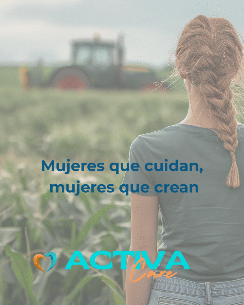 Mujer rural en el campo, símbolo del papel de las mujeres cuidadoras y emprendedoras con ActivaCare